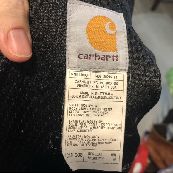 Carhartt mens windbreaker raincoat size medium - Picture 7 of 7
